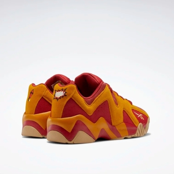 Reebok Question Mid Kids Size 3.5 GS Red Yellow Retro Basketball Shoes main image 5